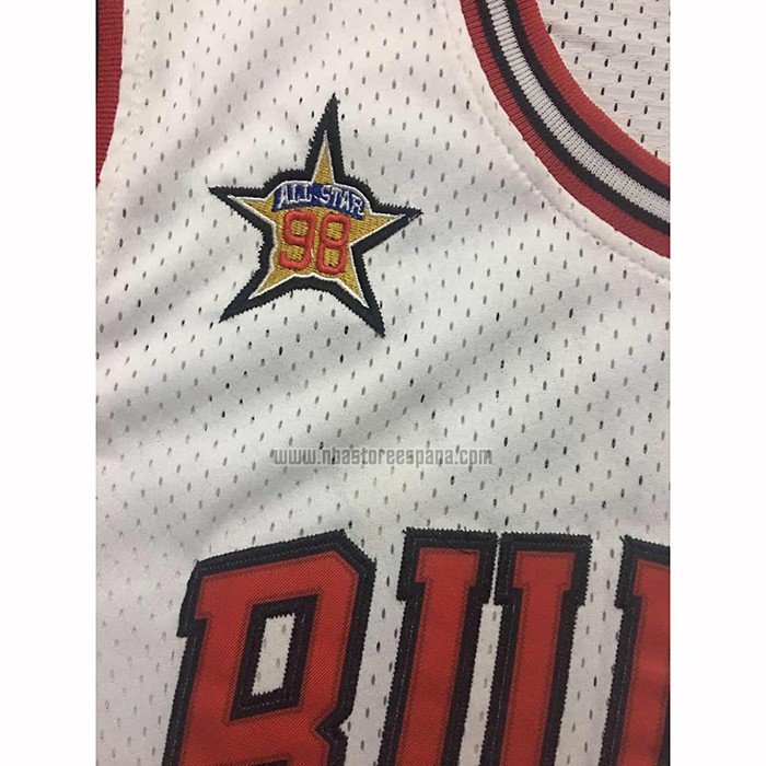 Camiseta Chicago Bulls Michael Jordan NO 23 Mitchell & Ness 1998 Blanco